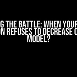 Losing the Battle: When Your Loss Function Refuses to Decrease on a CNN Model?