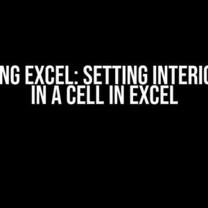 Mastering Excel: Setting Interior Color in a Cell in Excel