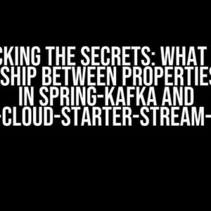 Unlocking the Secrets: What is the Relationship Between Properties Defined in Spring-Kafka and Spring-Cloud-Starter-Stream-Kafka?